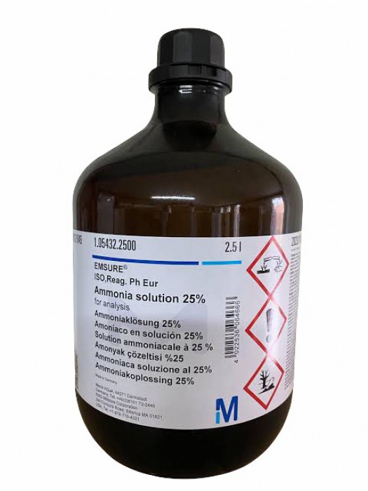 105432.2500	AMMONIA SOLUTION 25% GR	2.5 L มีสต๊อกพร้อมส่ง